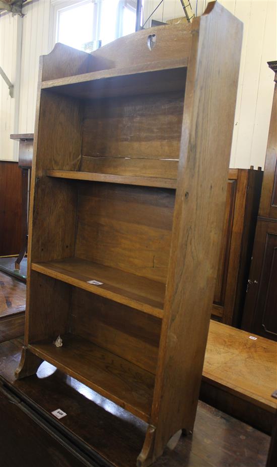 Arts & Crafts dwarf open bookcase